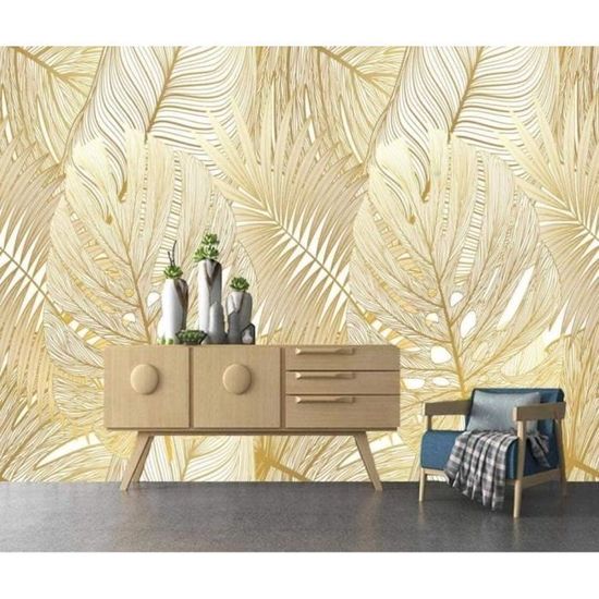 Papier Peint 3D Autocollant Amovible Luna, Motif Feuilles D'automne R4989, Coloré