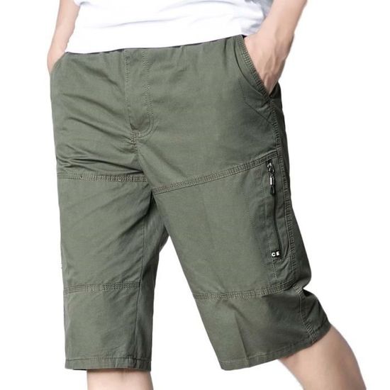 Bermuda Pour Homme En Coton Léger - Pantacourt 3/4, Longueur Genou, Poches, Jusqu'à 3XXL, Modèle Monte Carlo