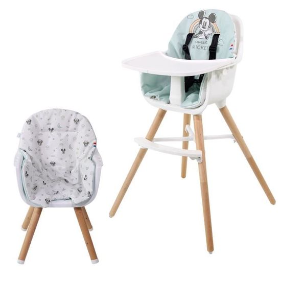 Chaise Haute Bébé 6-en-1 évolutive - De 6 Mois à 3 Ans, Avec Plateau Réglable Et Harnais 5 Points (Gris)