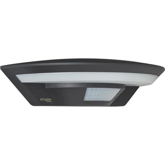 Oktaplex Lima Lampe Extérieur LED 10W Détecteur Mouvement - IP54 Anthracite - Applique Murale