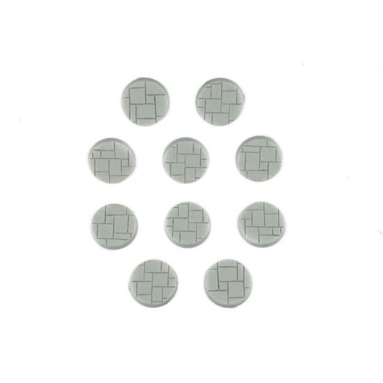 4 Socles Ronds 60mm Type Rocaille avec Emplacements pour Aimants de 5mm