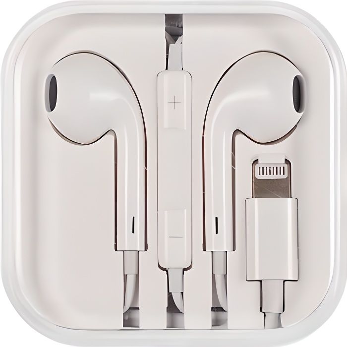 Écouteur Kit Piéton Micro Volume pour Iphone  7/8/X/XS/XSMAX/11/11PRO/11PROMAX - Blanc- Yuan Yuan 