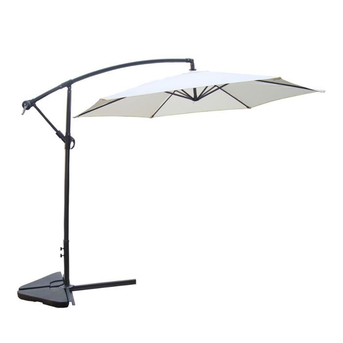 PORTICCIO - Parasol déporté écru Ø 300cm