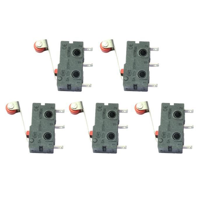 MICRO-ONDES 10 Pcs Mini Micro Interrupteur Limite À Rouleau Levier Bras SPDT Snap Action LOT