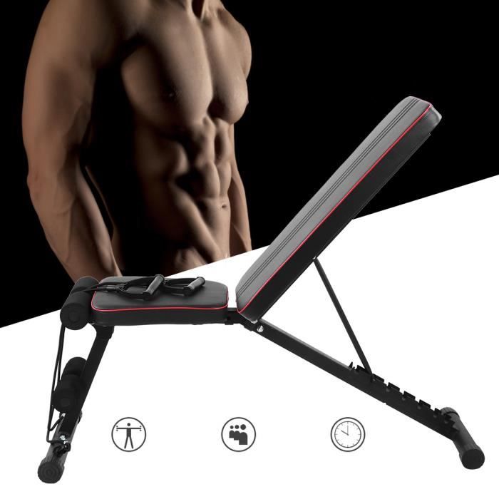 Home Gym Fitness Banc réglable inclinable pliable Déclin du poids Banc d'haltères d'entraînement -FOE