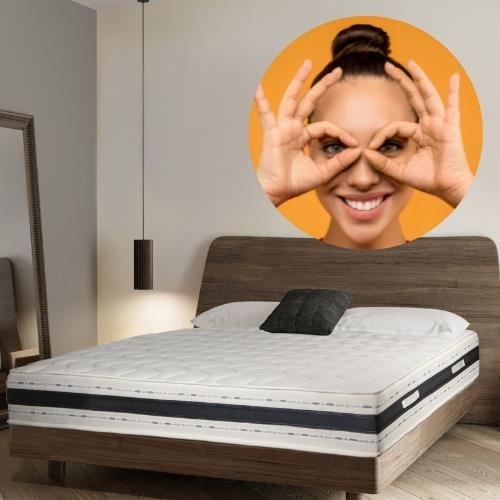 Matelas 140X190 cm CONFOPLUS mémoire de forme - Epaisseur 22 cm - Equilibré