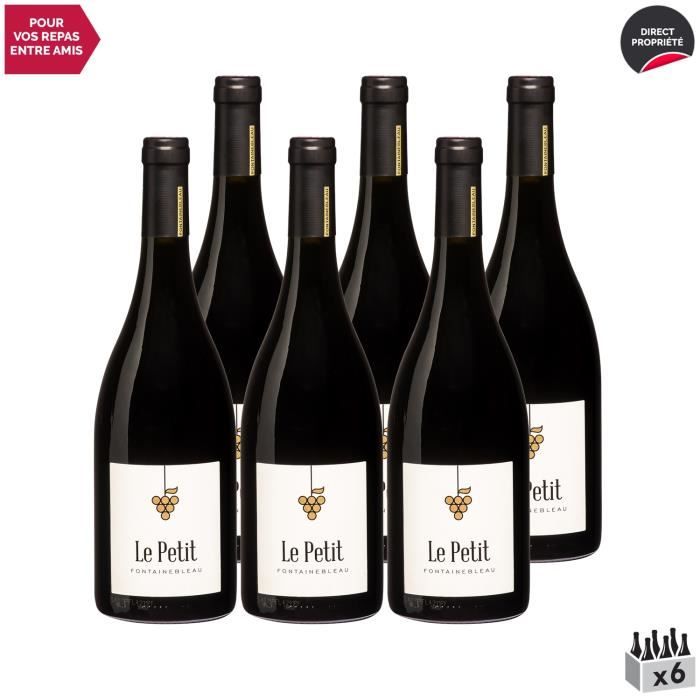Le Petit Fontainebleau Rouge 2020 - Lot de 6x75cl - Fontainebleau en Provence - Vin Rouge de Provence - Appellation VDF Vin de Franc