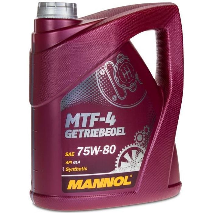 4 litres de MANNOL 75W-80 MTF-4 API GL-4 / GL4 / huile de transmission / liquide pour boîte de vitesses manuelle