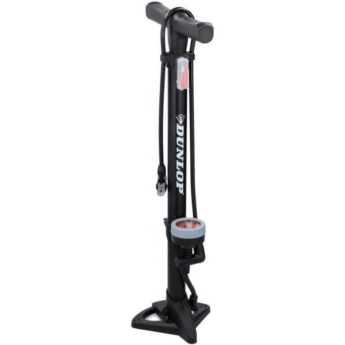 Pompe à pied en acier pour vélo avec manomètre 160 PSI 11 bars valves Presta et Schrader