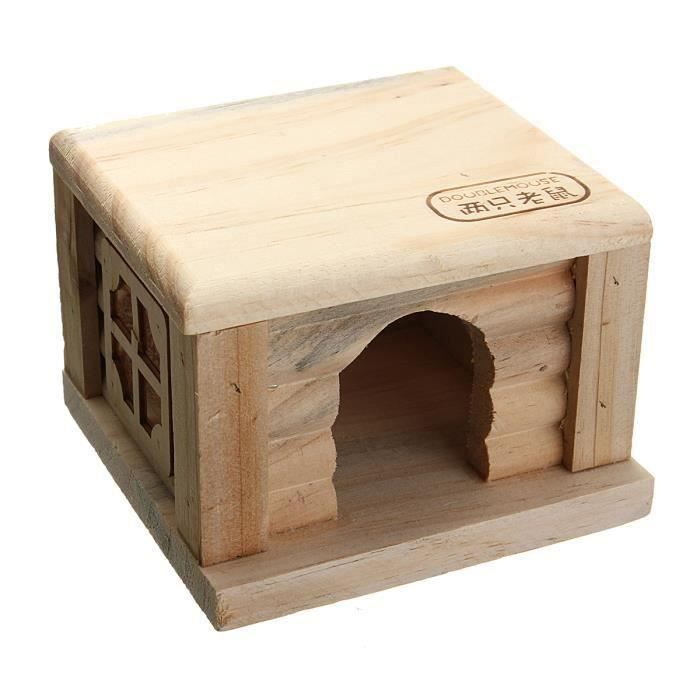 Cage maison maison en bois pour hamster rat souris Top95240