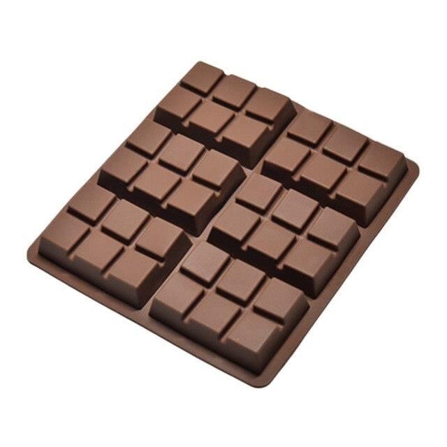 EX5963 Moule à chocolat 6 cellules barre moyenne bonbons professionnel Silicone Artisan moule gâteau silicone moule gâte