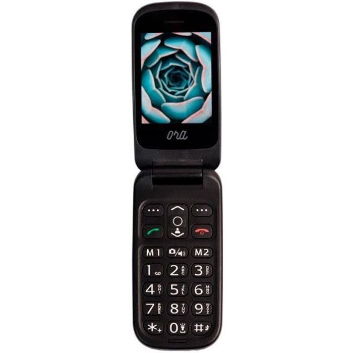 Téléphone portable Ora Vera F2401 Vera F2401 Flip Format Dual Sim Écran 2.4 Qvga Bouton Sos Gprs Caméra Bluetooth Radio Fm