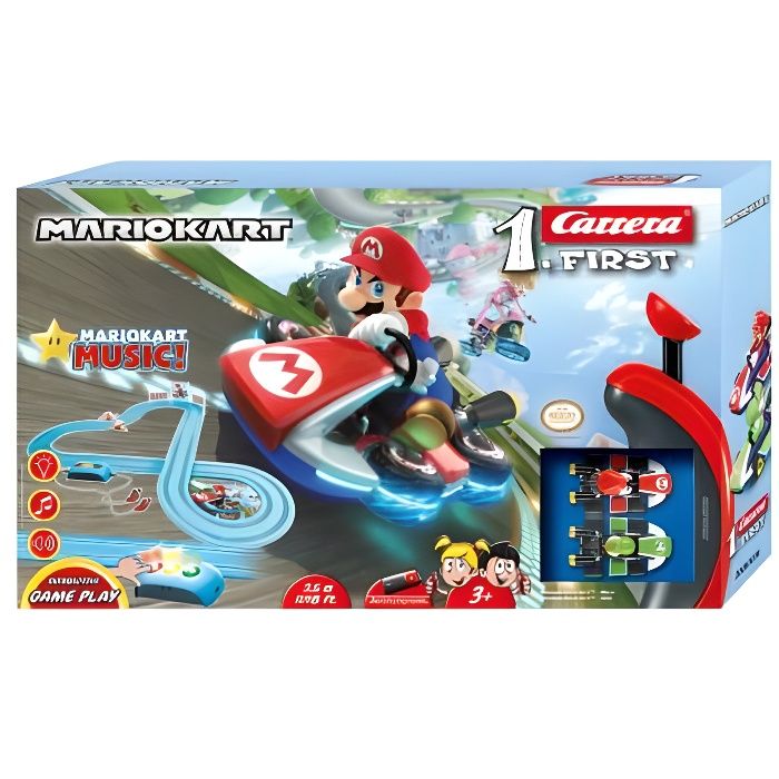 Circuit voitures Mario Kart - Royal Raceway - Dès 3 ans - Carrera First 63036