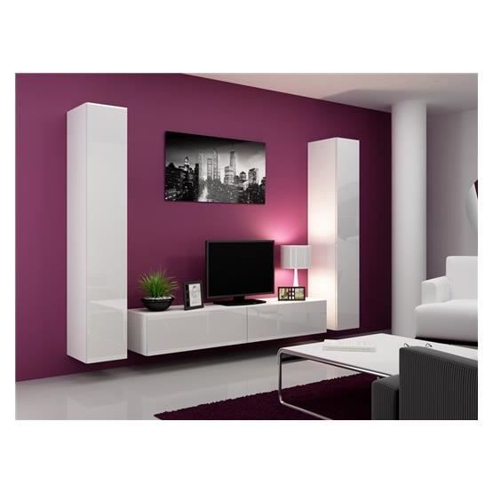 Ensemble Meuble tv design MITO 180 blanc