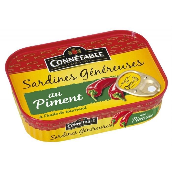 CONNETABLE - Connétable Sardines Généreuses Au Piment 140G - Lot De 4