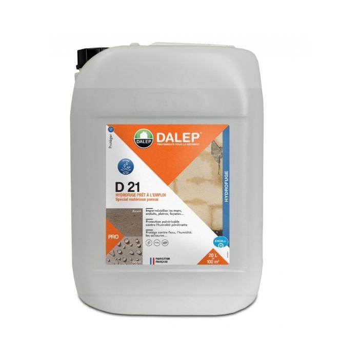 Hydrofuge Dalep D21 - Anti-taches pour pierre et toiture - 20 litres - 221 020