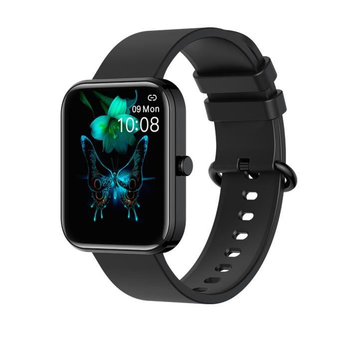 Montre connectée sport 1.7 pouces grand écran étanche intelligent homme femme -Noir