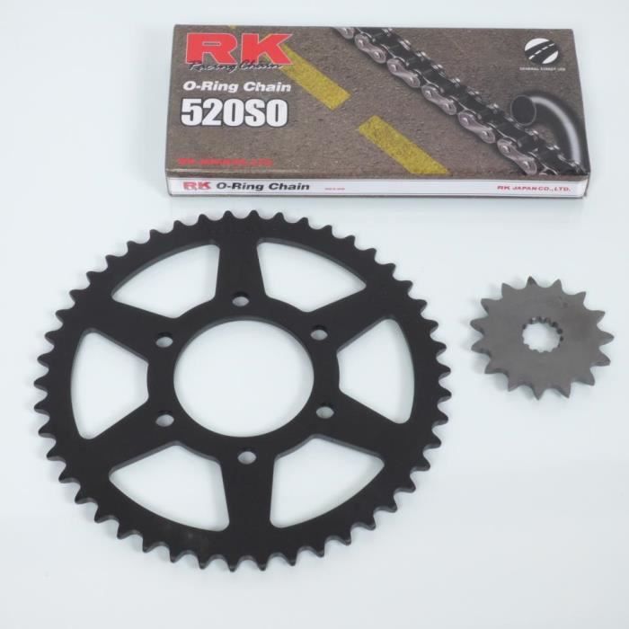 Kit chaîne France Equipement 15 x 46 moto Kawasaki 650 ER6 2006 à 2016