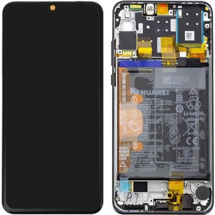 Bloc Complet Huawei P30 Lite Écran LCD Batterie 3340 mAh Original Noir