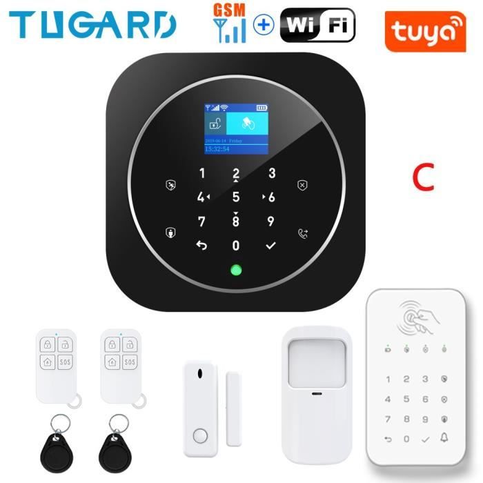RUMOCOVO® Système d'alarme de sécurité domestique, wi-fi, GSM, carte RFID sans fil, anti-cambriolage version 5