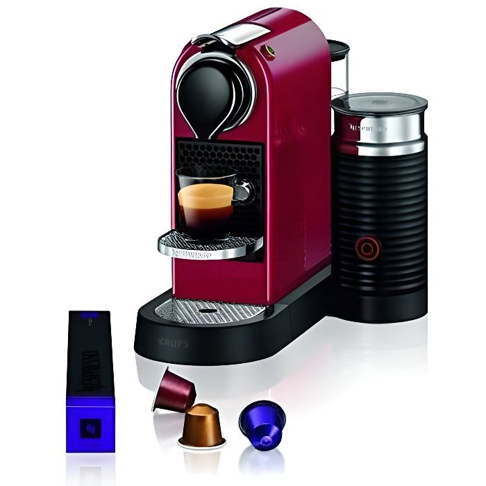 Krups Nespresso machine à café Machine à expresso autonome CITIZ & MILK rouge