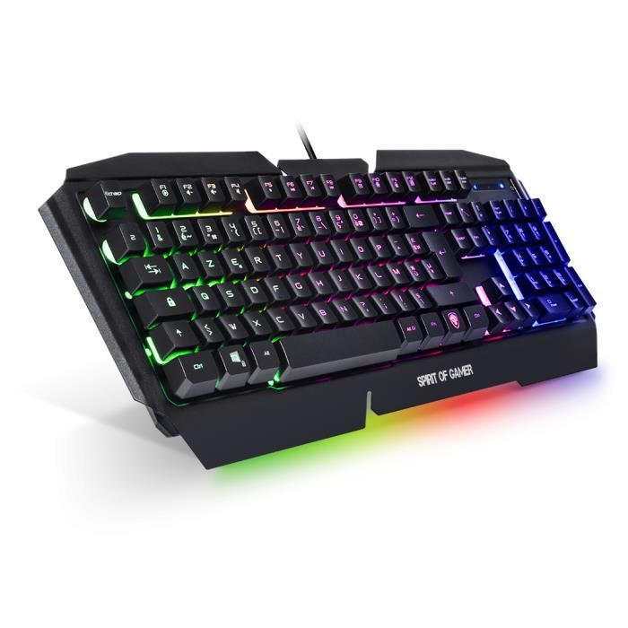 Clavier PC GAMER LED RGB Spirit Of Gamer PRO-K5 châssis métal anti-ghosting 19 touches HQ