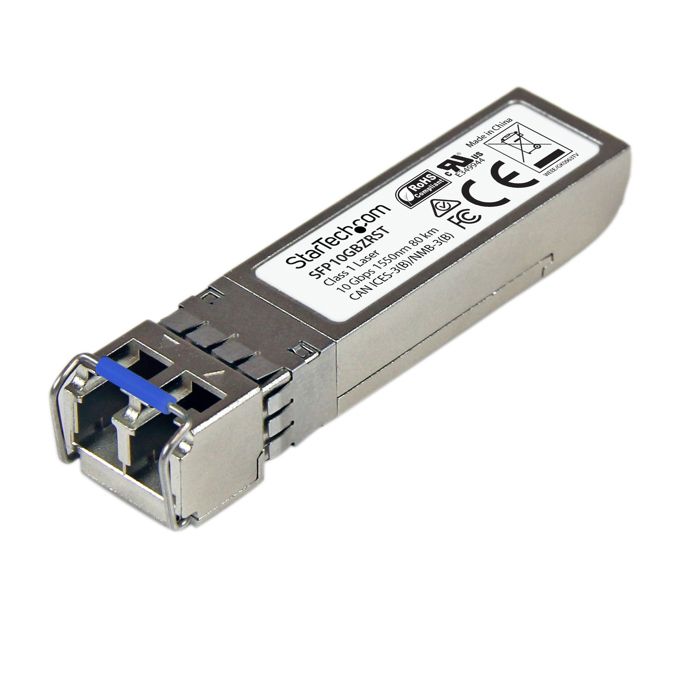 StarTech.com Module SFP 1000Base-ZR a fibre optique 10 Gigabit Conforme aux normes MSA Monomode LC 1550 nm 80 kmModule de…