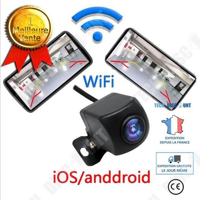 TD® wifi voiture sans fil marche arrière caméra arrière étanche vision nocturne écran téléphone mobile image rétrovision
