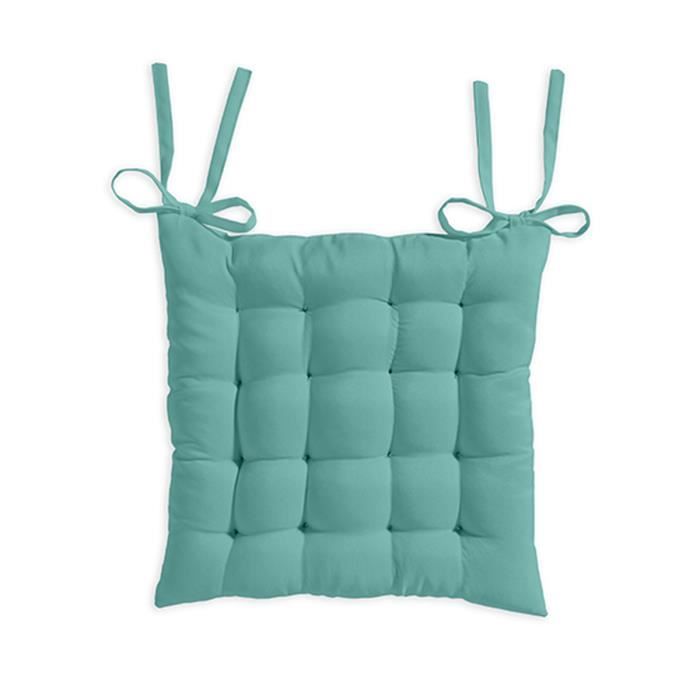 Assise matelassée CEREMONY 40x40 coton Diabolo Menthe