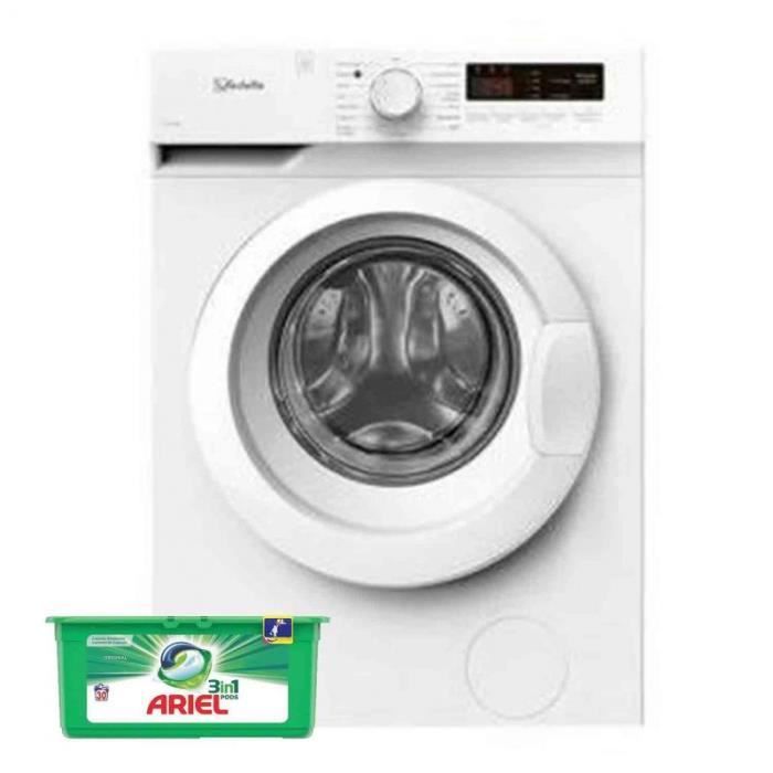 VEDETTE Lave-Linge Frontal 7kg 1400trs/min 15 Programmes Machine à laver hublot 50 Blanc