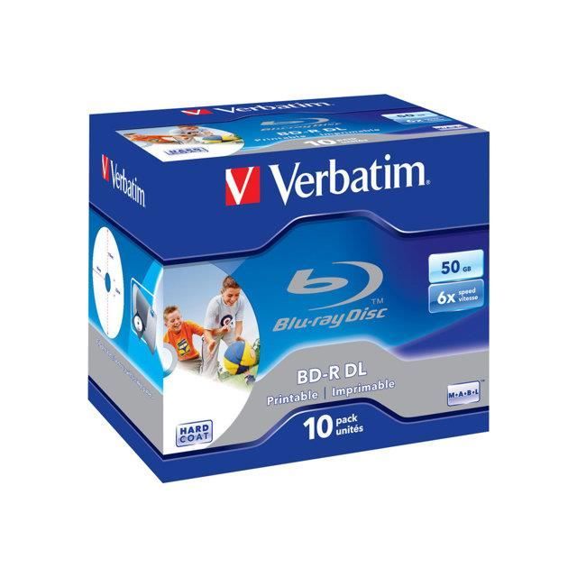 VERBATIM Lot de 10 Blu-ray Disc - R DL - 50 Go 6X - Support de stockage