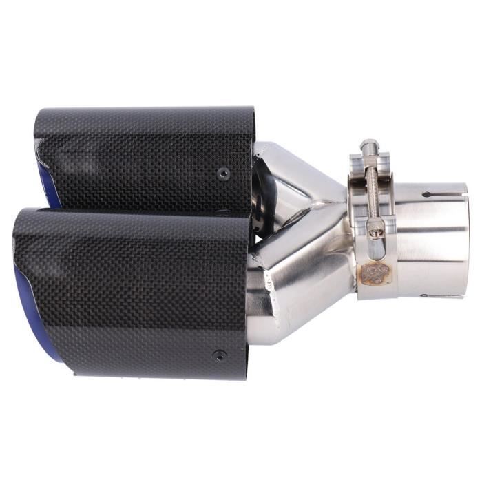 VINGVO Embouts d'échappement doubles Embout de Tuyau d'Échappement Double Universel Gorge de Queue en Y en Fibre de Carbone