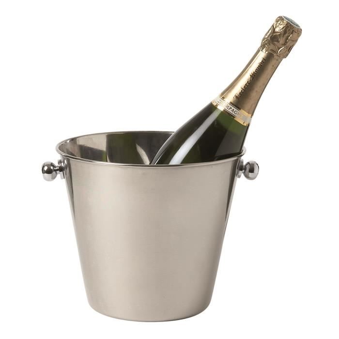 Seau à champagne en acier inoxydable 21,5 X 18 cm