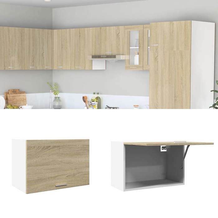 HOT*Armoire suspendue Chêne sonoma 60x31x40cm Aggloméré 11 Kg 87928