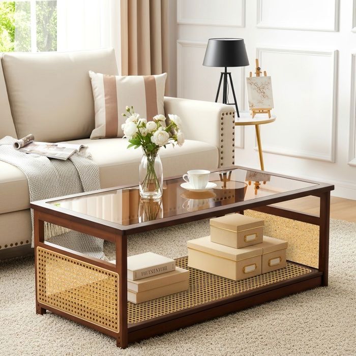 Table basse fixe verre solgina Couleur transparent Habitat