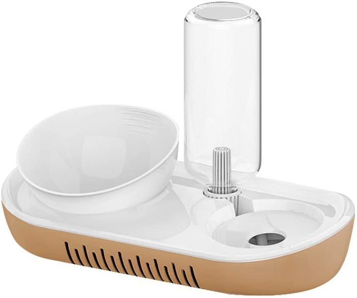 Comparer les prix de Gamelles pour chats, lot de 2 avec distributeur d'eau automatique et support surélevé pour confort des animaux.