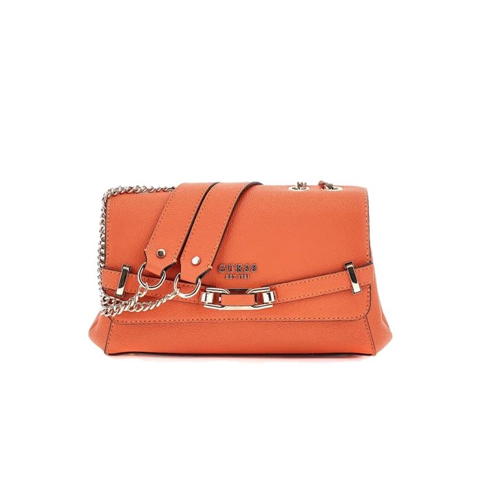 Sac à épaule GUESS Zaina Orange - 100% Polyuréthane - Fermeture Magnétique - Neuf Avec étiquettes