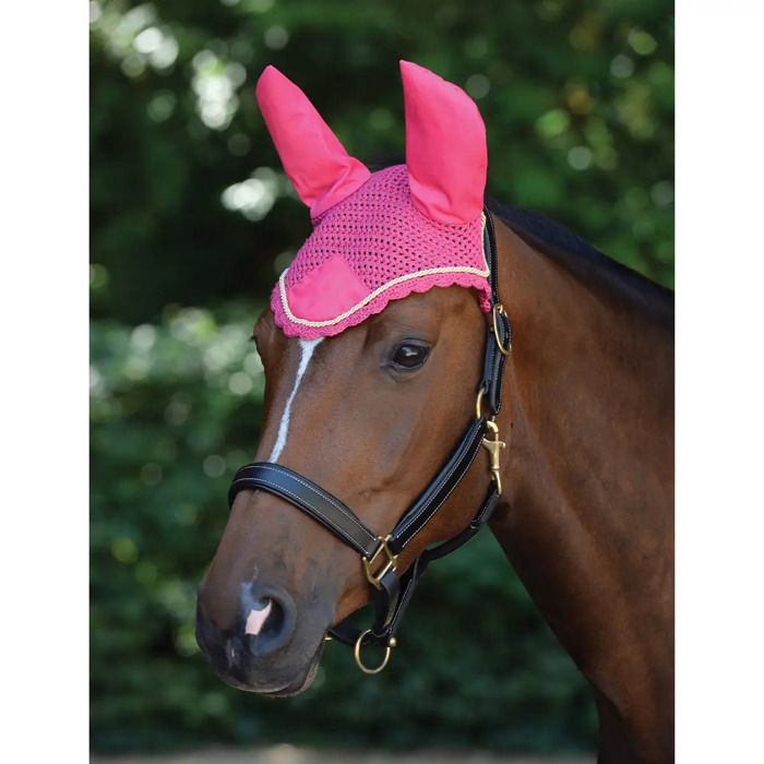 Comparer les prix de Bonnet pour cheval en crochet Roma - Rose - Full