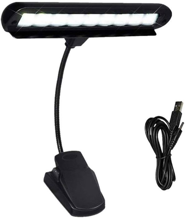 Pied De Lumière1Pcs Lampe de Entièrement Réglable Clip 9Led Orchestre Piano de pour de Dortoir de Bureau avec Câble Dalimentation
