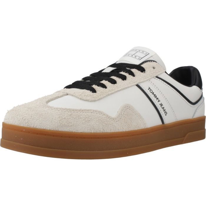 Tommy Jeans Sport > Zapatillas Hombre Modèle Chaussure Tommy Jeans Modèle The Greenwich Leather - Coleur Blanc