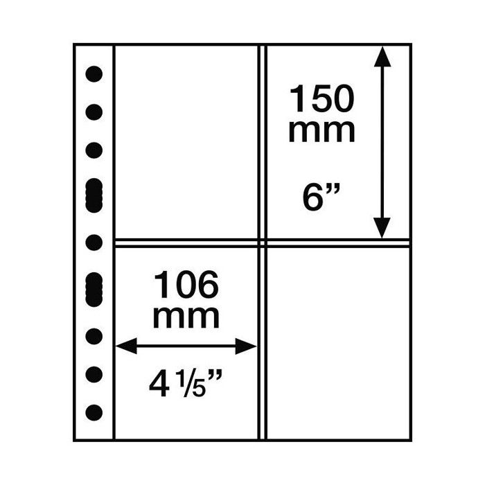HP Pochettes de protection pour lettres et cartes postales, 170x120 mm