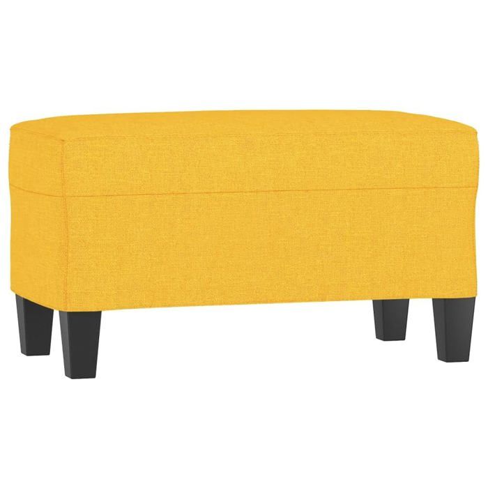 Banquette rembourrée - vidaXL - Jaune clair - 70x35x41 cm - Tissu polyester - Rembourrage en mousse - Multifonctionnelle