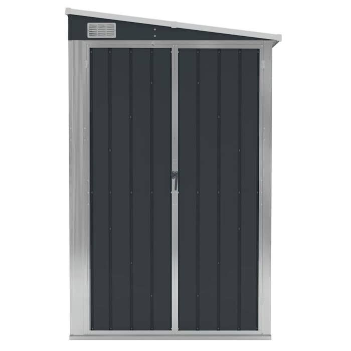 Printemps 2026 SoldesAnthracite Abri de jardin mural Anthracite 118x288x178 cm Acier 2_550389