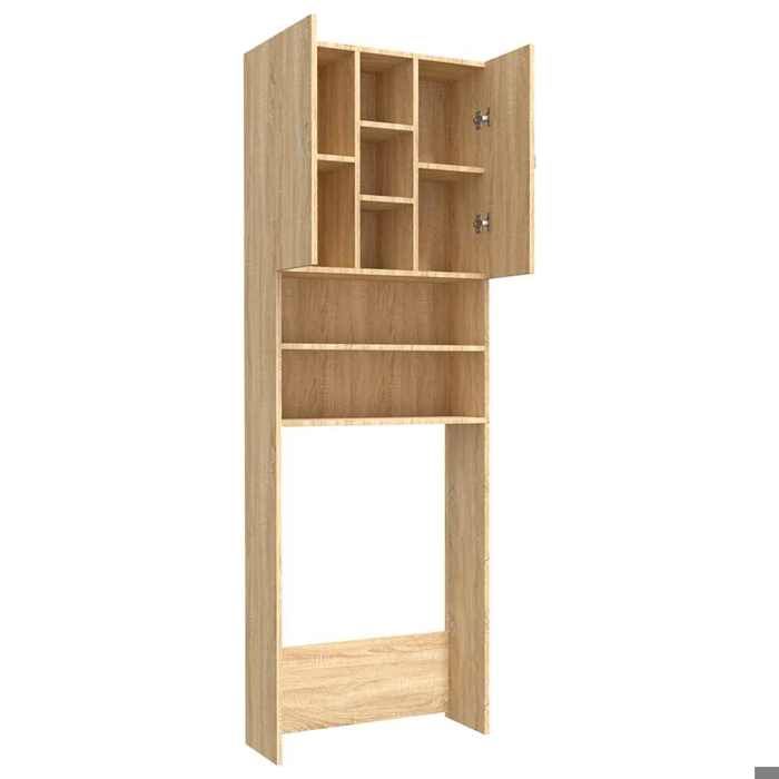 Meuble pour machine à laver Chêne sonoma 64x25 5x190 cm_2 ans garantie_20665