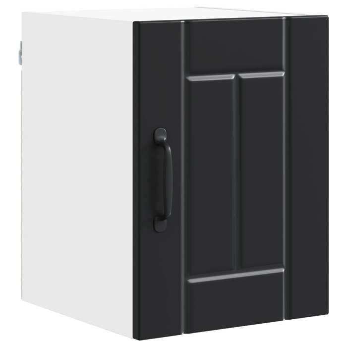 Bois Cabinet de cuisine moderne Armoire Rangement cuisine Noir 30x31x40 cm Bois dingénierie CC4622