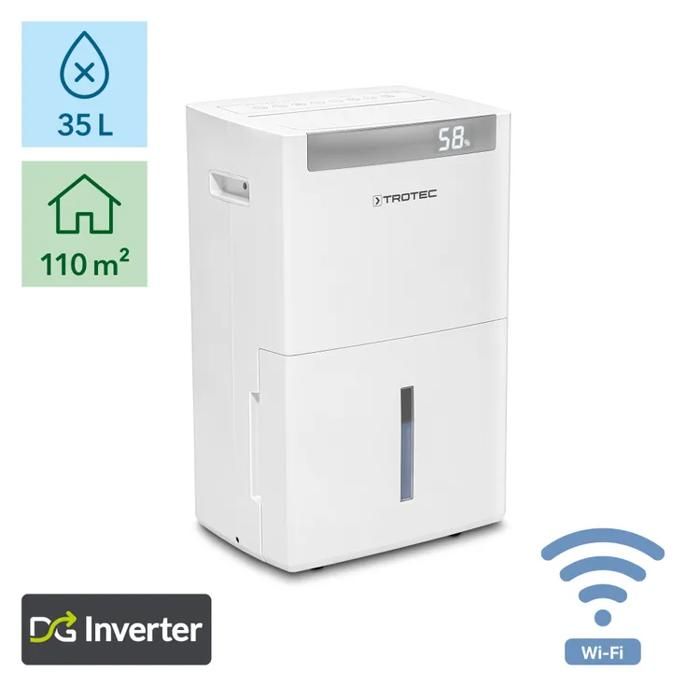 Déshumidificateur TTK-I 110 E TROTEC avec technologie inverter et WiFi 110 m² 35 l/24h