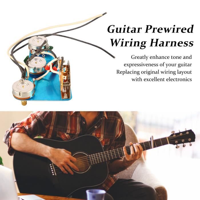 Microphone Pré-Câblé Yuemsh Pour Guitare Boîte à Cigares 4 Cordes - Jaune