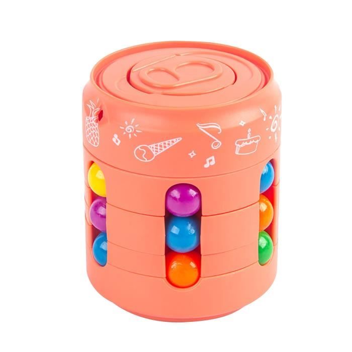 Magic Bean Cube Spinner – Puzzle à Billes Rotatif En Bois – Jouet Sensoriel Anti-stress – Développe Concentration Et Coordination – Enfants Et Adultes