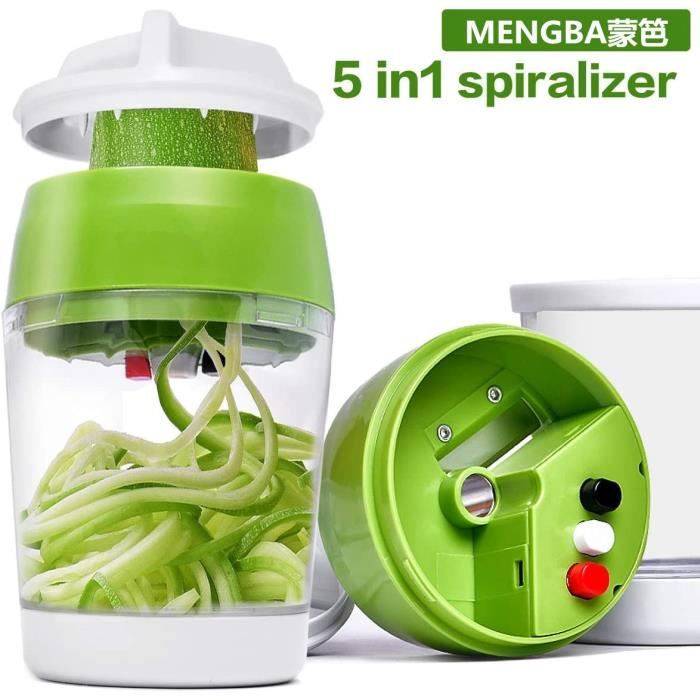 Coupe Légumes Spirale 5 en 1, Spiraliseur de Légumes Spiralizer