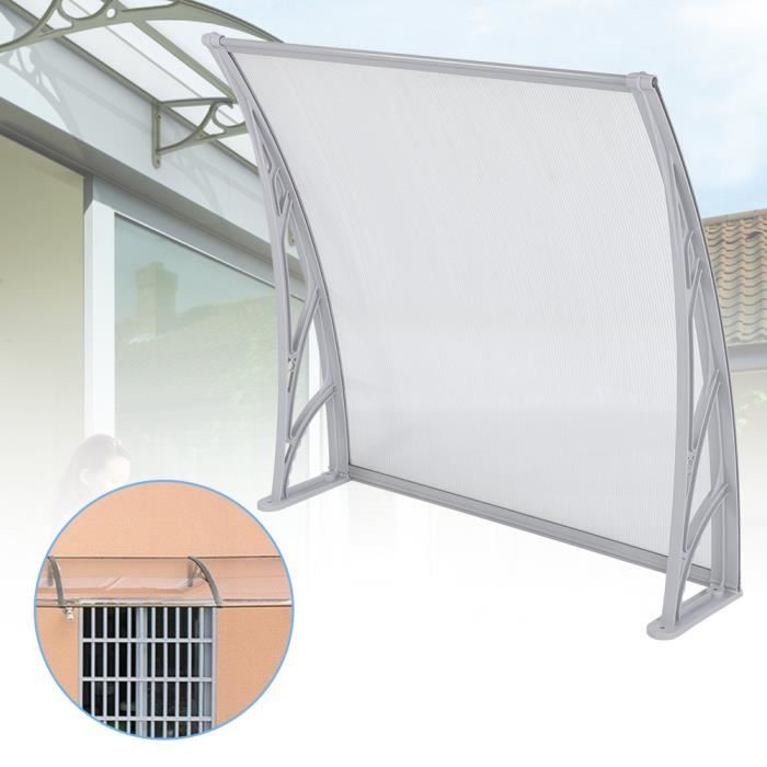 Marquise de porte exterieur, Auvent de Patio, auvent de porte,Couverture de climatiseur Protection des unités ca extérieures, couvercle d'unité de pompe à chaleur fendu pour compresseur à condensateur